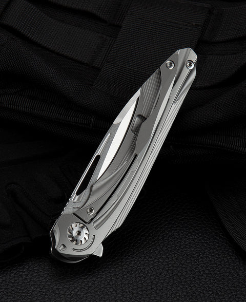 BESTECH WIBRA BT2001A Titanium Handle: 3.43" M390 Blade