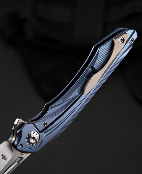 BESTECH WIBRA BT2001B Titanium Handle: 3.43" M390 Blade