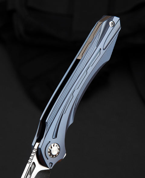 BESTECH WIBRA BT2001B Titanium Handle: 3.43" M390 Blade