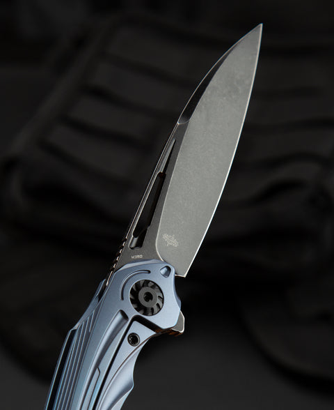 BESTECH WIBRA BT2001C Titanium Handle: 3.43" M390 Blade