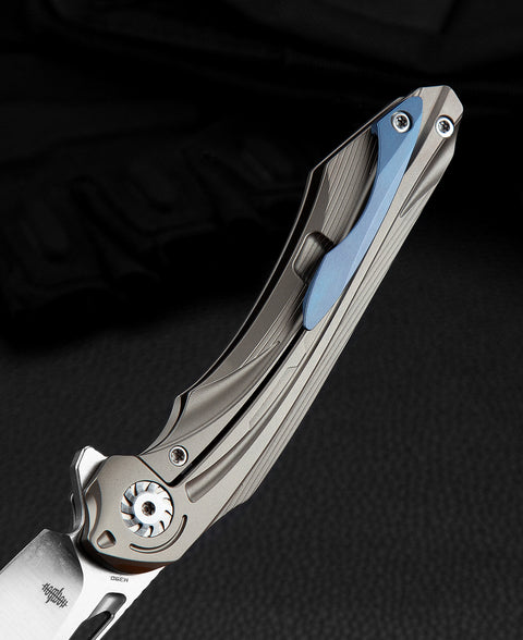 BESTECH WIBRA BT2001D Titanium Handle: 3.43" M390 Blade