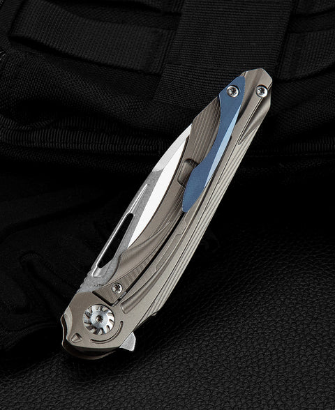 BESTECH WIBRA BT2001D Titanium Handle: 3.43" M390 Blade