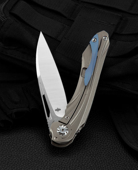 BESTECH WIBRA BT2001D Titanium Handle: 3.43" M390 Blade