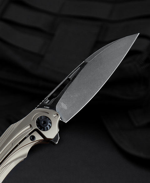 BESTECH WIBRA BT2001E Titanium Handle: 3.43" M390 Blade