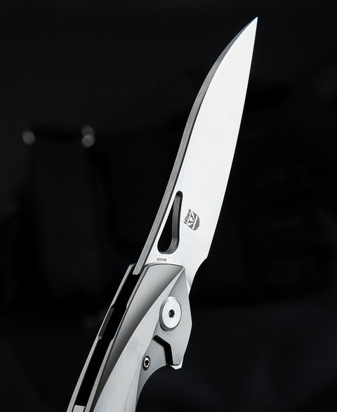 BESTECH THE RETICULAN(Medium) BT2003A Titanium Handle: 3.25" S35VN Blade