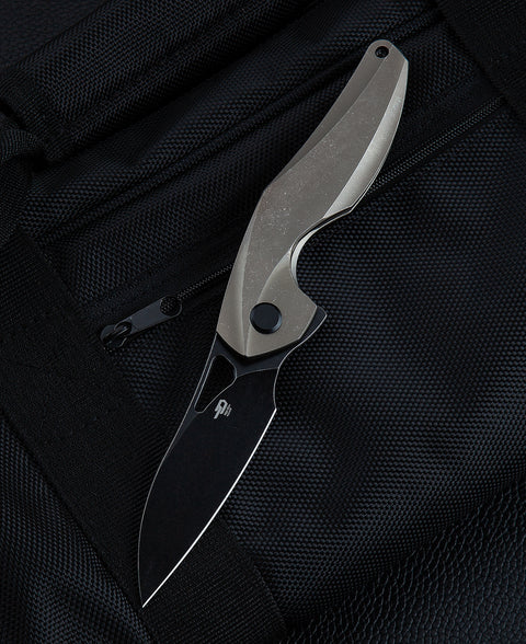 BESTECH THE RETICULAN(Medium) BT2003C Titanium Handle: 3.25" S35VN Blade