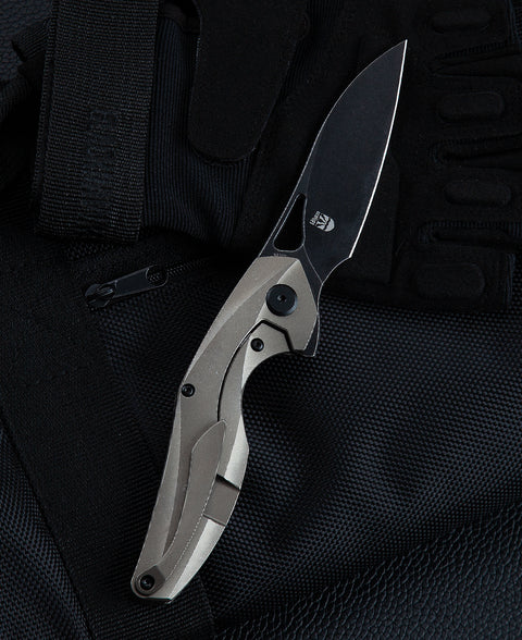 BESTECH THE RETICULAN(Medium) BT2003C Titanium Handle: 3.25" S35VN Blade