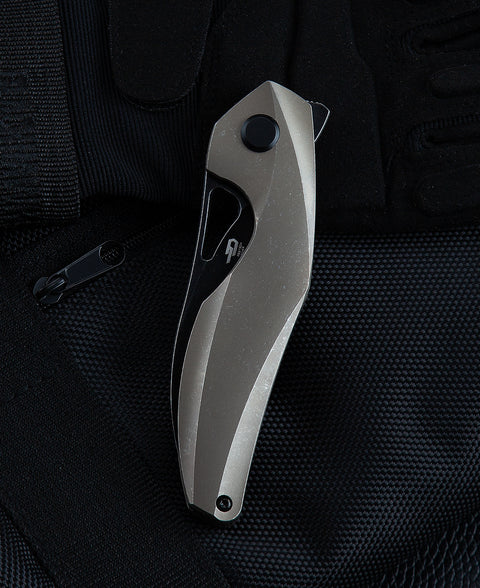 BESTECH THE RETICULAN(Medium) BT2003C Titanium Handle: 3.25" S35VN Blade