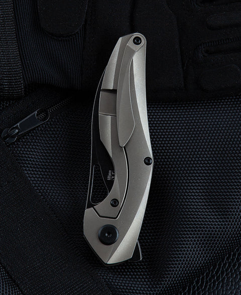 BESTECH THE RETICULAN(Medium) BT2003C Titanium Handle: 3.25" S35VN Blade
