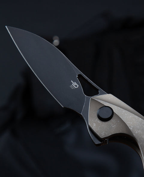 BESTECH THE RETICULAN(Medium) BT2003C Titanium Handle: 3.25" S35VN Blade