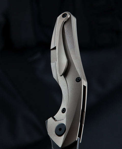 BESTECH THE RETICULAN(Medium) BT2003C Titanium Handle: 3.25" S35VN Blade