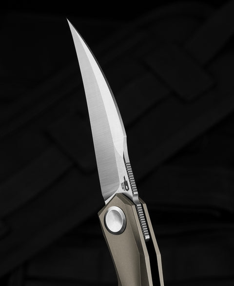BESTECH IVY BT2004B Titanium Handle: 3.09" S35VN Blade