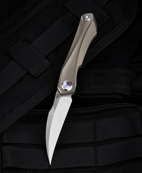 BESTECH IVY BT2004B Titanium Handle: 3.09" S35VN Blade