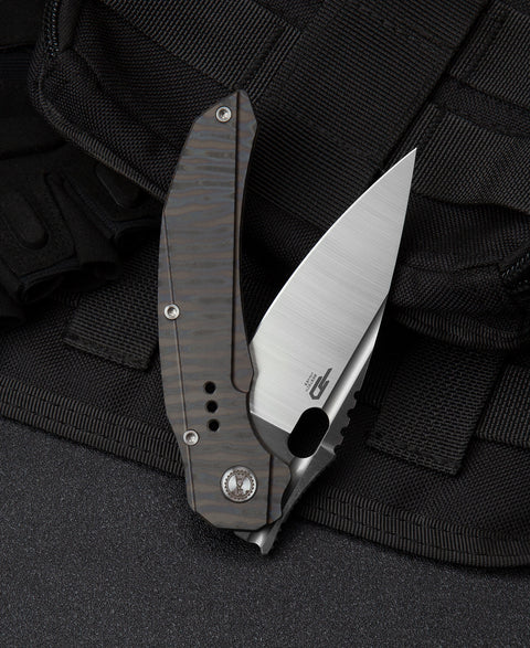 BESTECH EXPLOIT BT2005D Titanium Handle: 3.15" S35VN Blade