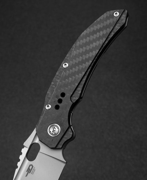 BESTECH EXPLOIT BT2005F Titanium+Carbon Fiber  Handle: 3.15" S35VN Blade