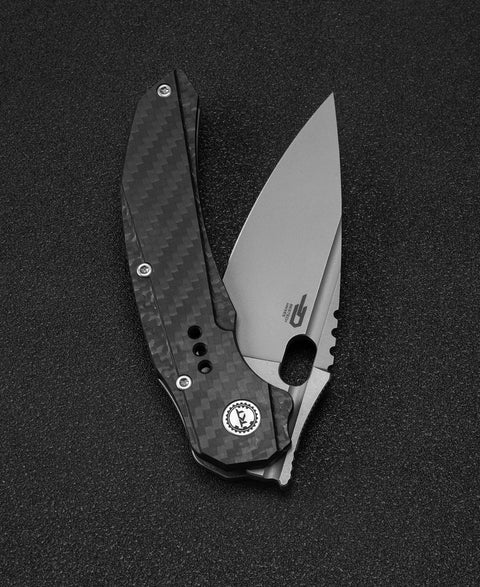 BESTECH EXPLOIT BT2005F Titanium+Carbon Fiber  Handle: 3.15" S35VN Blade