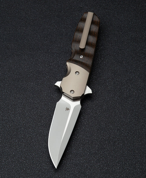BESTECH FREEFALL BT2007C Titanium+Black Orange Carbon Fiber Handle: 2.65" S35VN Blade