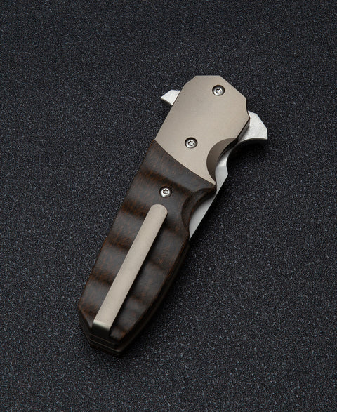 BESTECH FREEFALL BT2007C Titanium+Black Orange Carbon Fiber Handle: 2.65" S35VN Blade