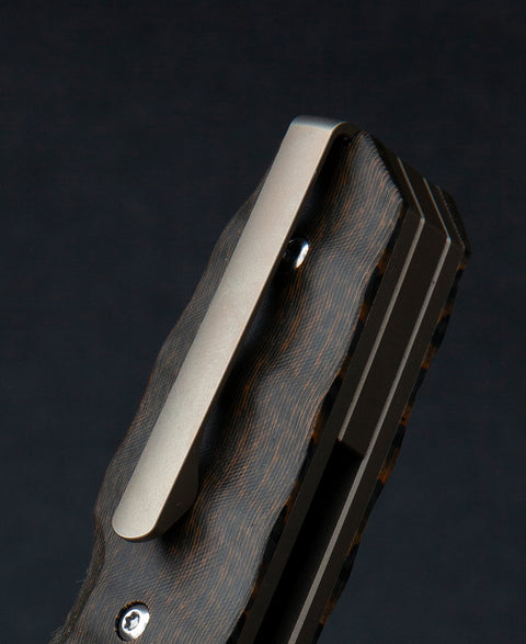 BESTECH FREEFALL BT2007C Titanium+Black Orange Carbon Fiber Handle: 2.65" S35VN Blade