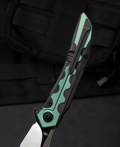 BESTECH SAMARI BT2009C Titanium Handle: 3.82" M390 Blade