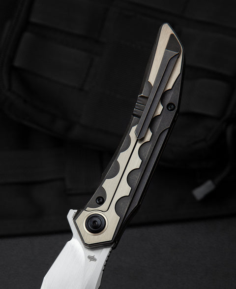 BESTECH SAMARI BT2009D Titanium Handle: 3.82" M390 Blade