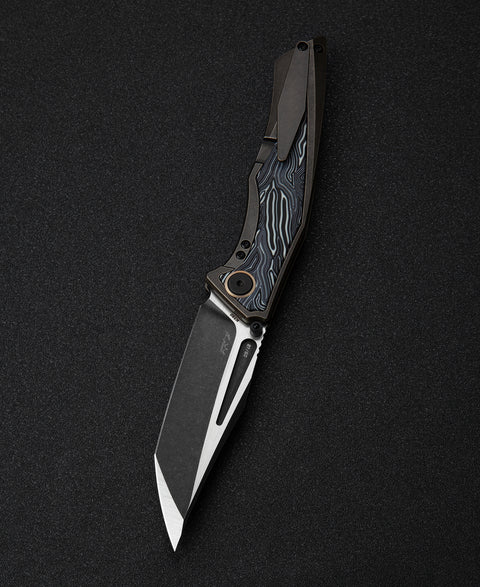 BESTECH TOGATTA BT2102B Titanium+G10 Inlay Handle: 3.74" M390 Blade