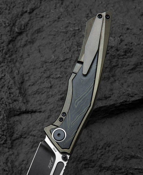 BESTECH TOGATTA BT2102E Titanium+G10 Inlay Handle: 3.74" M390 Blade