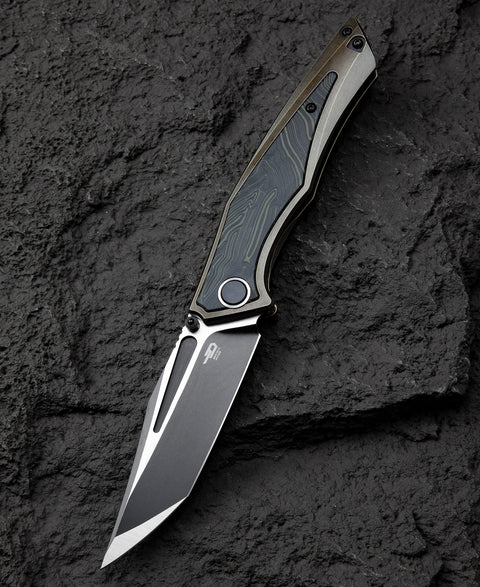 BESTECH TOGATTA BT2102E Titanium+G10 Inlay Handle: 3.74" M390 Blade