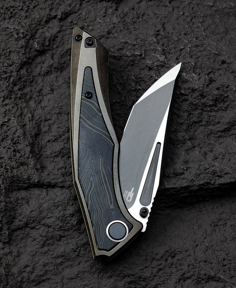 BESTECH TOGATTA BT2102E Titanium+G10 Inlay Handle: 3.74" M390 Blade
