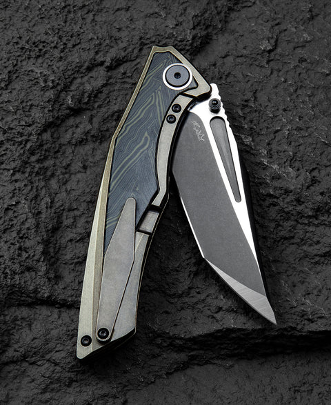 BESTECH TOGATTA BT2102E Titanium+G10 Inlay Handle: 3.74" M390 Blade