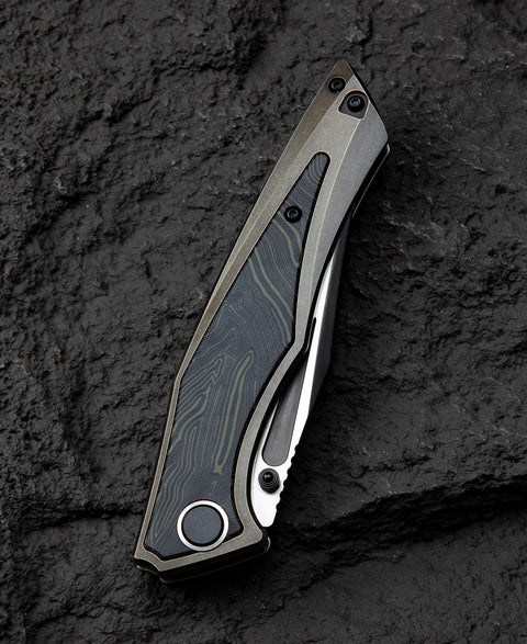 BESTECH TOGATTA BT2102E Titanium+G10 Inlay Handle: 3.74" M390 Blade