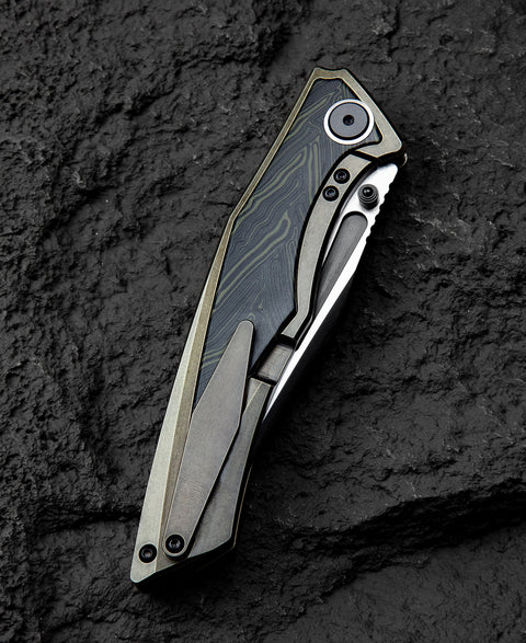 BESTECH TOGATTA BT2102E Titanium+G10 Inlay Handle: 3.74" M390 Blade