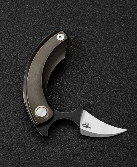 BESTECH STRELIT BT2103B 6AL4V Titanium Handle: 2.19" S35VN Blade