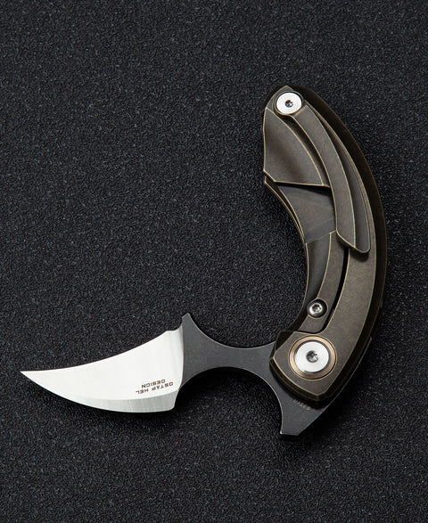 BESTECH STRELIT BT2103B 6AL4V Titanium Handle: 2.19" S35VN Blade
