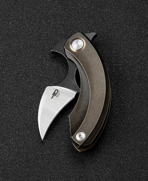 BESTECH STRELIT BT2103B 6AL4V Titanium Handle: 2.19" S35VN Blade