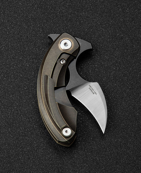 BESTECH STRELIT BT2103B 6AL4V Titanium Handle: 2.19" S35VN Blade