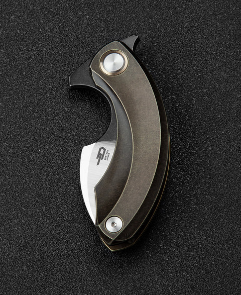 BESTECH STRELIT BT2103B 6AL4V Titanium Handle: 2.19" S35VN Blade
