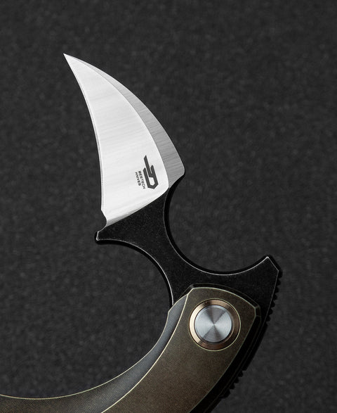 BESTECH STRELIT BT2103B 6AL4V Titanium Handle: 2.19" S35VN Blade