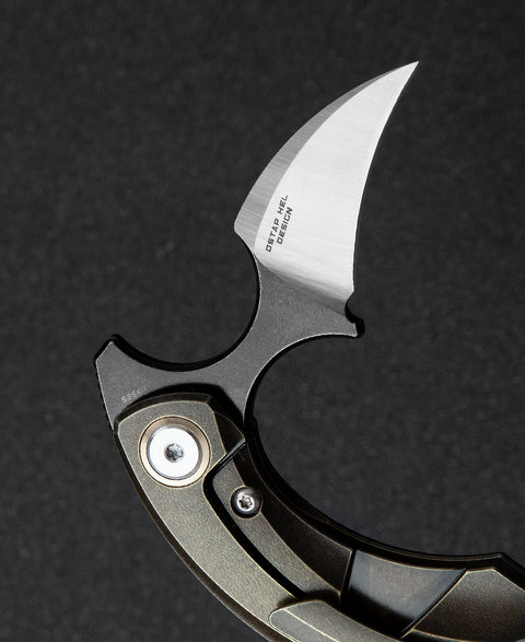 BESTECH STRELIT BT2103B 6AL4V Titanium Handle: 2.19" S35VN Blade