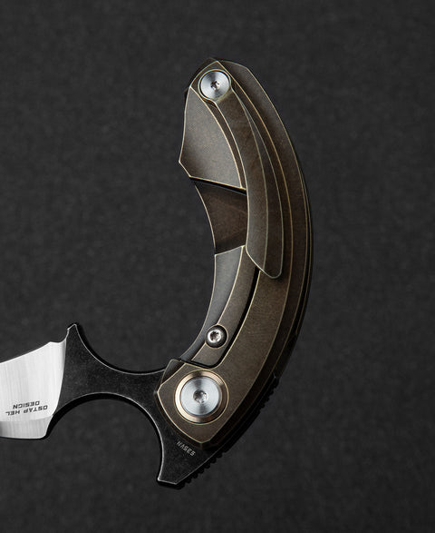 BESTECH STRELIT BT2103B 6AL4V Titanium Handle: 2.19" S35VN Blade