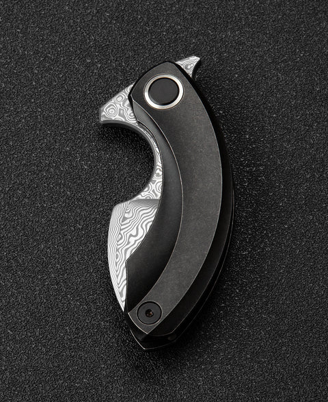 BESTECH STRELIT BT2103H Titanium Handle: 2.19" Damascus Blade