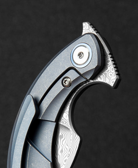 BESTECH STRELIT BT2103I Titanium Handle: 2.19" Damascus Blade