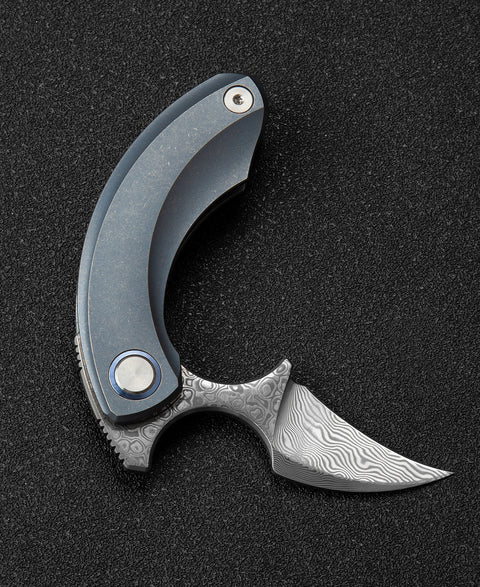 BESTECH STRELIT BT2103I Titanium Handle: 2.19" Damascus Blade