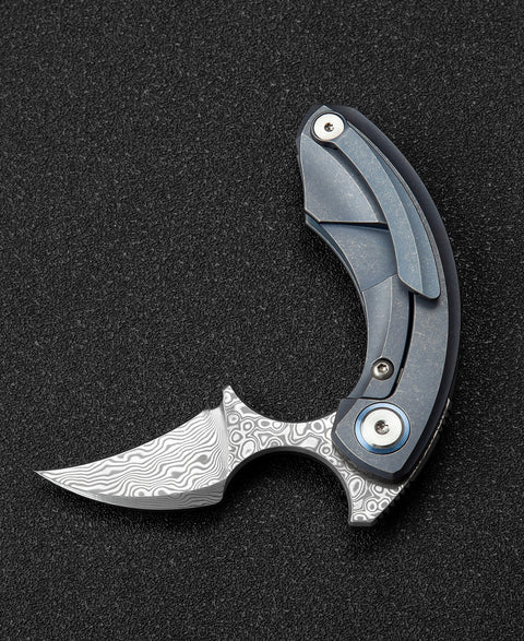 BESTECH STRELIT BT2103I Titanium Handle: 2.19" Damascus Blade