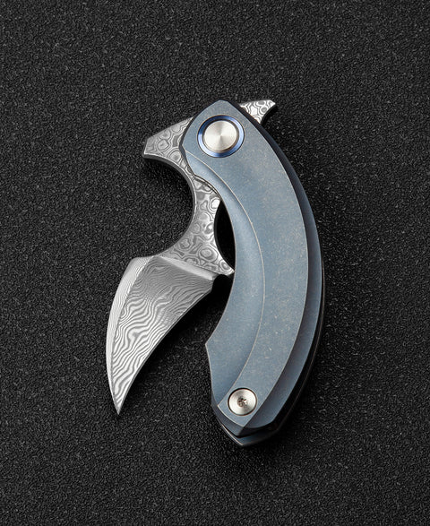 BESTECH STRELIT BT2103I Titanium Handle: 2.19" Damascus Blade