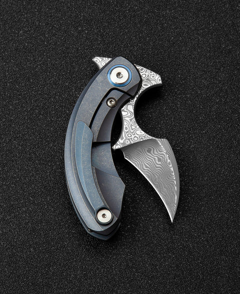 BESTECH STRELIT BT2103I Titanium Handle: 2.19" Damascus Blade