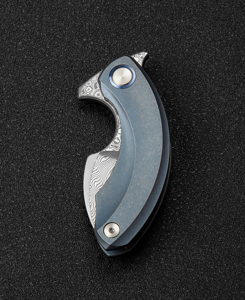 BESTECH STRELIT BT2103I Titanium Handle: 2.19" Damascus Blade