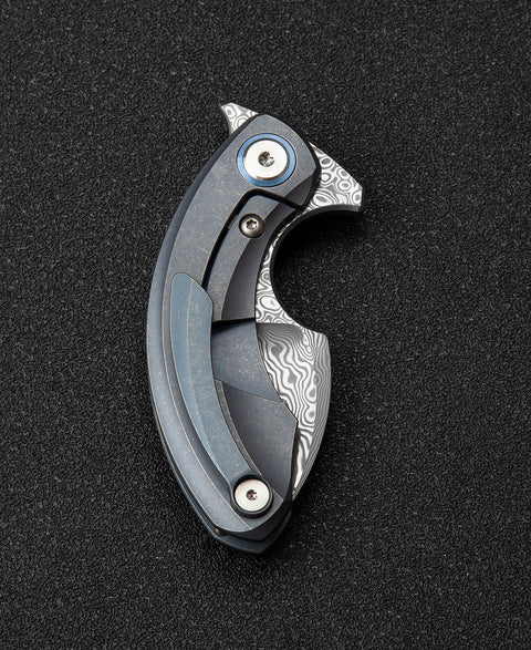 BESTECH STRELIT BT2103I Titanium Handle: 2.19" Damascus Blade