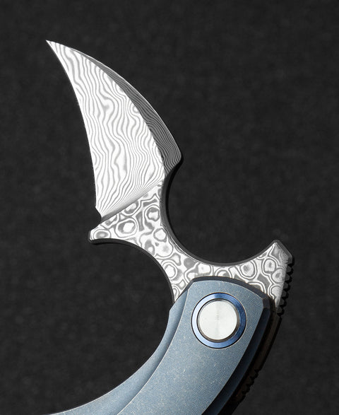 BESTECH STRELIT BT2103I Titanium Handle: 2.19" Damascus Blade