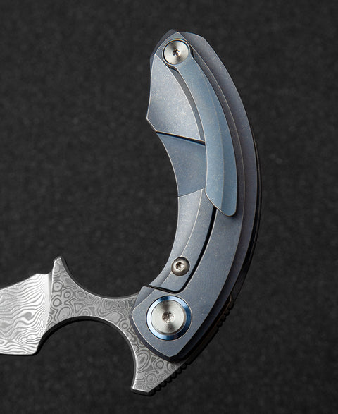 BESTECH STRELIT BT2103I Titanium Handle: 2.19" Damascus Blade
